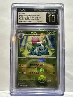 Pokemon Card Ivysaur 002/165 Pokemon 151 Master Ball Japanese CGC 10 Pristine - Image 1