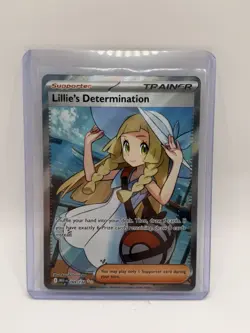 Pokemon Lillie's Determination 169/132 Me01 Ultra Rare Holo Trainer Card - Image 1
