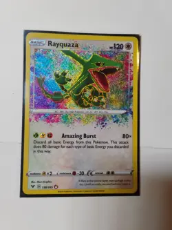 Pokemon Rayquaza 138/185 Holo Sword & Shield Vivid Voltage Card - Image 1