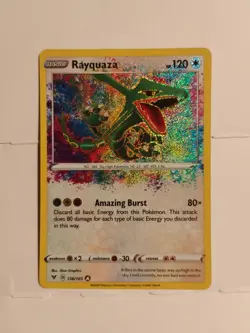 Pokemon Rayquaza 138/185 Holo Sword & Shield Vivid Voltage Card - Image 2
