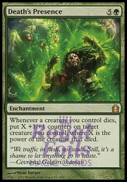 Death's Presence 1x FOIL RTR MTG Return to Ravnica Rare MINT green - Image 1
