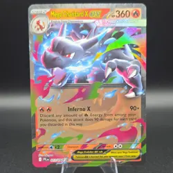 Mega Charizard X ex 013/094 Double Rare 2025 Phantasmal Flames Pokemon Card NM - Image 1