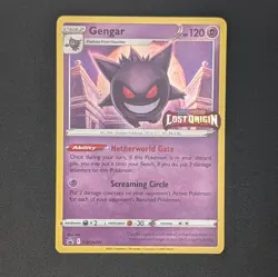 Gengar SWSH241 Lost Origin Prerelease SWSH Promo Stamp Card NM - Image 1