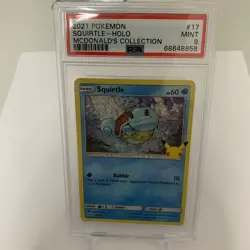 2021 POKEMON MCDONALD'S COLL #17 SQUIRTLE PSA 9 McDonald's Squirtle Holo - Image 1