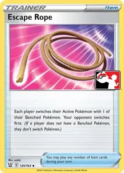 1x Escape Rope (#125/163) - Holofoil NM Eng Pokemon - Prize Pack Series - Image 1