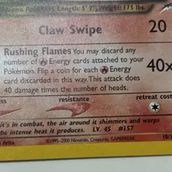 Pokemon TCG Dark Typhlosion Neo Destiny Holo Rare 10/105 Nintendo 2000 LP - Image 3