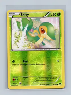 Snivy 5/124 Common Fates Collide Pokemon Reverse Holo Lightly Played - Image 1