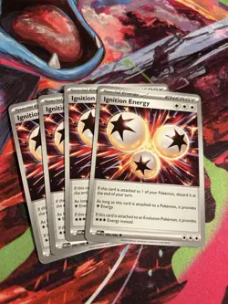 Pokemon TCG 4x Ignition Energy 086/086 White Flare English 4x Playset - Reg - NM - Image 1