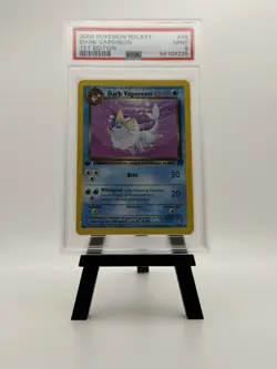 Graded PSA 9 DARK VAPOREON #45 2000 Pokemon Rocket 1ST EDITION MINT - Image 1