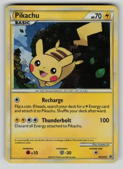 Pikachu HGSS03 Promo HGSS Black Star Promos Pokemon LP (small swirl) - Image 1