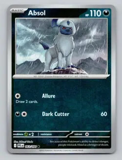 Reverse Holo Absol 063/094 Common Phantasmal Flames Pokemon - Image 1