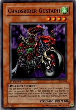 Chaosrider Gustaph IOC-018 1st Edition Yugioh MP - Image 1