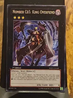 Number C65: King Overfiend - 1st Edition Rare Foil - Yugioh XYZ - Vintage - Image 1