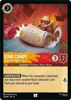 King Candy-Sugar Rush Nightmare 23/204 COLD FOIL Reign of Jafar Disney Lorcana - Image 1
