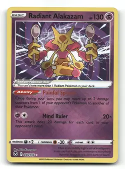 Radiant Alakazam 059/195 - Silver Tempest - Pokemon Card NM/M - Image 1
