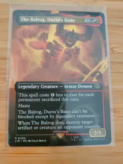 MTG The Balrog, Durin's Bane (Borderless) 0405 Lord of the Rings M/NM - Image 1
