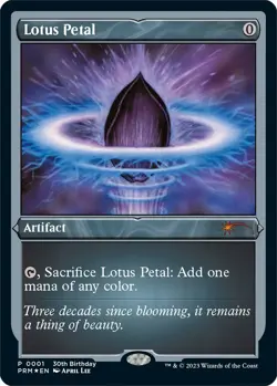Lotus Petal (Foil Etched) #1 *Foil* (NM) - Unique and Miscellaneous Promos MTG - Image 1
