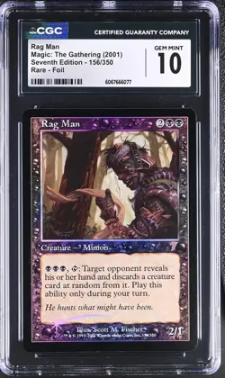 RAG MAN 7th Edition Foil Rare CGC 10 MTG [Nostalgium] - Image 1