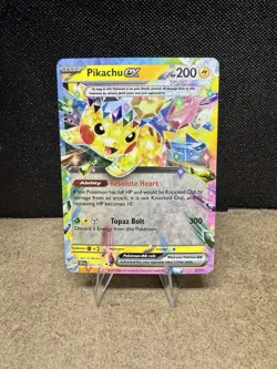 Pokemon Pikachu EX Full Art Holo Double Rare 200 HP Sv08 057/108 Surging Sparks - Image 1