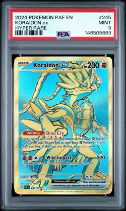PSA 9 KORAIDON EX 245 PALDEAN FATES HYPER RARE POKEMON MINT - Image 1