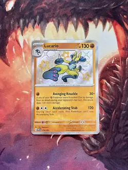 Lucario SHINY 174/091 Paldean Fates Holo Baby Shiny Rare Pokemon Card NM ✨ - Image 2