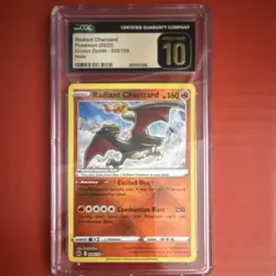 Radiant Charizard 020/159 Crown Zenith Radiant Rare Holo CGC Pristine 10 Pokemon - Image 1