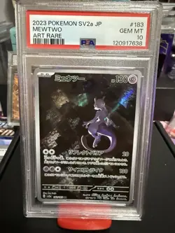Mewtwo 183 Sv2a: Pokemon Card 151 Holo (Japanese) Ar Psa 10 - Image 1