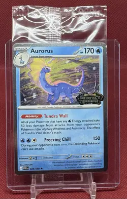 Aurorus Promo Card Cosmo Holo Pokemon Perfect Order Stamped 024/088 Barnes Noble - Image 2