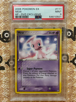 MEW EX PSA 9 HOLON PHANTOMS 111/110 NON-HOLO DVD EXCLUSIVE POKEMON 2006 - Image 1