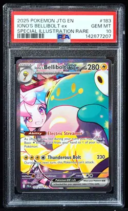 Iono's Bellibolt ex #183/159 Journey Together PSA 10 Pokemon Card - Image 1
