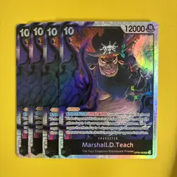 One Piece CCG Marshall.D.Teach 4x Card Playset - OP09-093 SR - English - MINT - Image 1