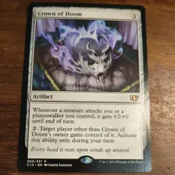 CROWN OF DOOM Commander 2014 MTG Artifact Rare - Image 1