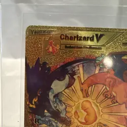 Pokemon Charizard V Gold Foil Fan Art Collector Card - 508 HP - Image 2