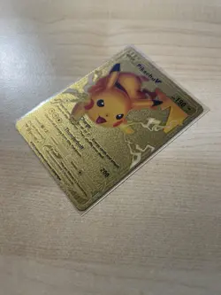 Fan Art - Pikachu V Gold Foil Display Card Vinyl Collector Pokemon HP190 043/185 - Image 3