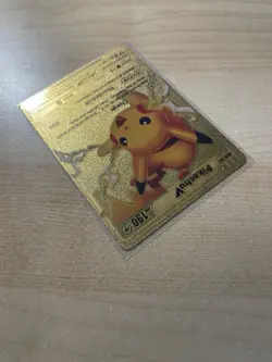 Fan Art - Pikachu V Gold Foil Display Card Vinyl Collector Pokemon HP190 043/185 - Image 4