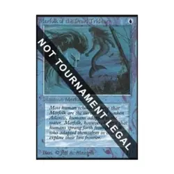 WOTC MtG Collector's Ed Merfolk of the Pearl Trident (CE) (C) EX - Image 1