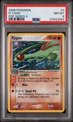 2006 POKEMON POP SER 4 #3 FLYGON PSA 8 - Image 1