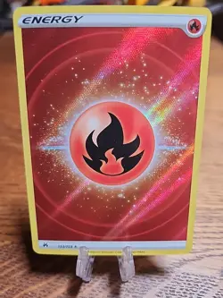 Fire Energy 153/159 Crown Zenith Ultra Rare Textured Card NM 2023 Pokemon TCG - Image 1