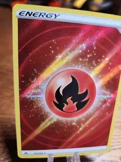 Fire Energy 153/159 Crown Zenith Ultra Rare Textured Card NM 2023 Pokemon TCG - Image 2