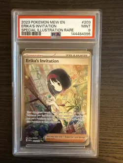 Erika’s Invitation 203/165 SIR 2023 Pokemon Mew 151 PSA 9 Mint - Image 1