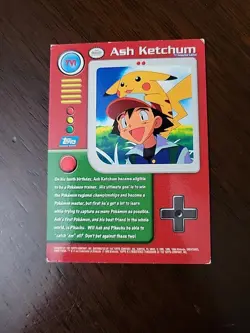 HP! BLUE Label 1999 Topps Pokemon Series 1 TV1 Ash Ketchum TV Animation Edition - Image 2