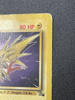 Pokemon TCG Zapdos Card 30/62 Rare Unlimited Fossil - Image 4