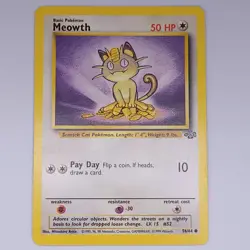 1999 Pokemon MEOWTH 56/64 1st Edition Jungle - Image 1