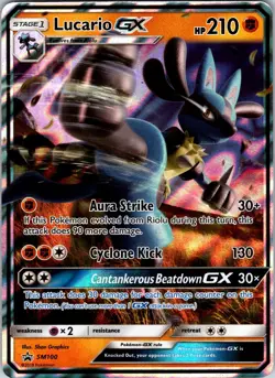 Lucario GX - SM100 SM Promos Pokemon LP Holo - Image 1
