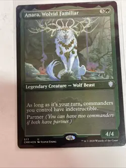Commander Legends #577 Anara, Wolvid Familiar (Foil Etched) Uncommon - Image 1