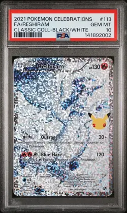 PSA 10 RESHIRAM 113 CELEBRATIONS CLASSIC COLLECTION POKEMON GEM MINT BM - Image 1