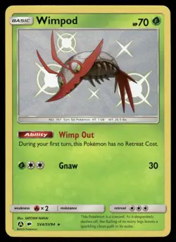 Pokemon Cards Wimpod SV4/SV94 Hidden Fates Rare NM - Image 1