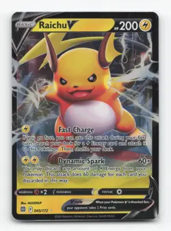 Pokemon TCG - Raichu V 045/172 Near Mint Holo V Rare Brilliant Stars - Image 1