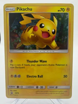 Pikachu Holo Promo SM76 2017 Pokemon Black Star - Image 1
