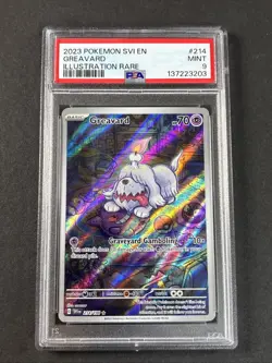 Pokemon Greavard Illustration Rare Holo SV01 Scarlet & Violet 214/198 PSA 9 - Image 1
